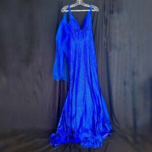 Plunging Neckline Sleeveless A-line Dress by Ladivine